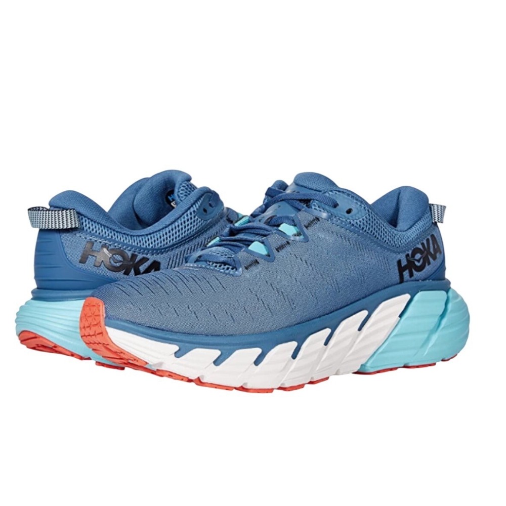 HOKA ONE ONE Gaviota 3 Mens Blue Fog Provincial Blue Running Shoes 1113520-BFPRB
